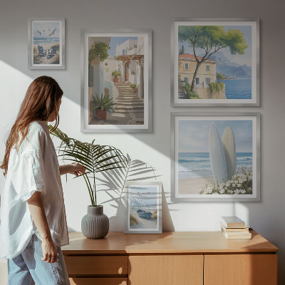 Framed photo set Stylish seaside views