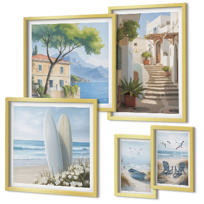 Framed photo set Stylish seaside views