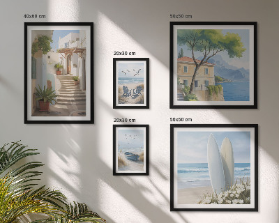 Framed photo set Stylish seaside views