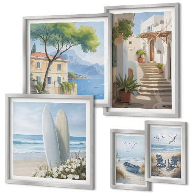 Framed photo set Stylish seaside views