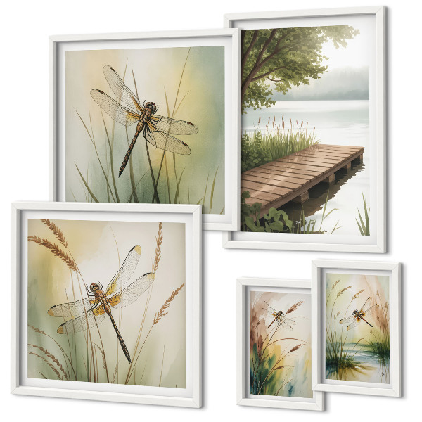 Gallery wall Peaceful landscapes of dragonflies