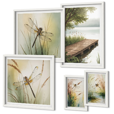 Gallery wall Peaceful landscapes of dragonflies