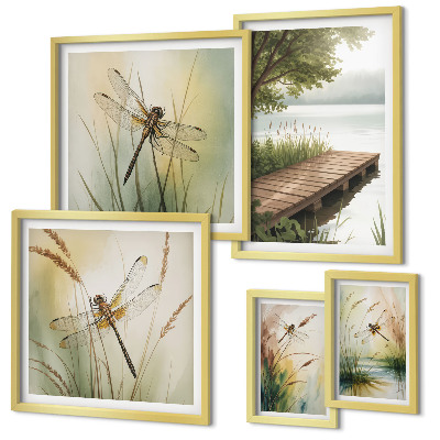 Gallery wall Peaceful landscapes of dragonflies