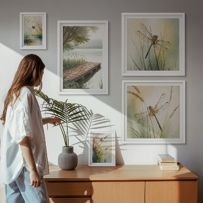 Gallery wall Peaceful landscapes of dragonflies