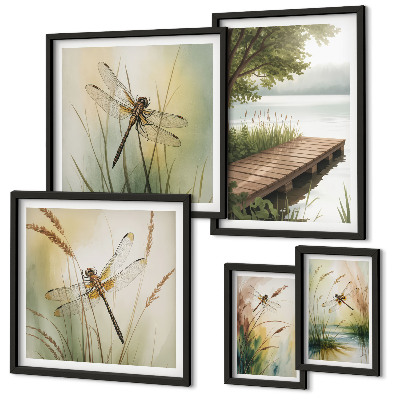 Gallery wall Peaceful landscapes of dragonflies