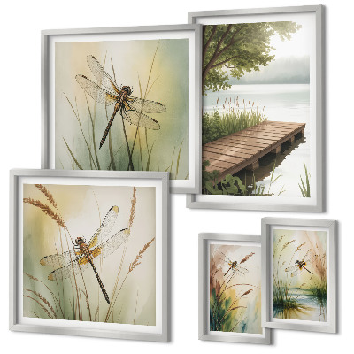 Gallery wall Peaceful landscapes of dragonflies