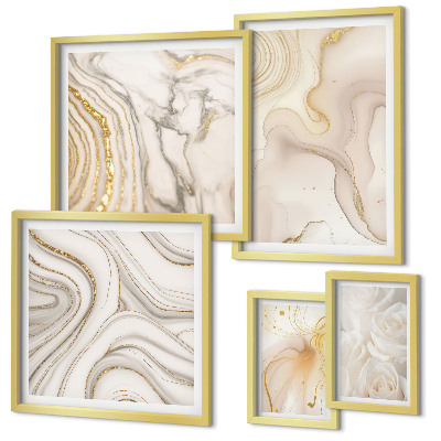 Gallery wall Abstract beige compositions