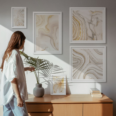 Gallery wall Abstract beige compositions
