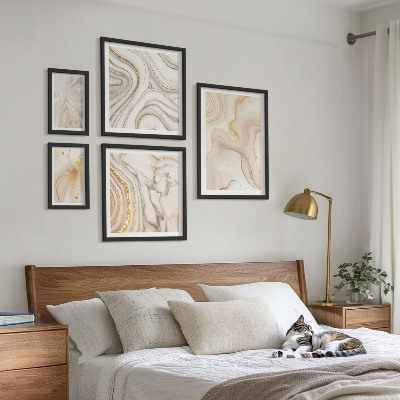 Gallery wall Abstract beige compositions