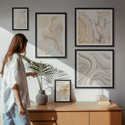 Gallery wall Abstract beige compositions
