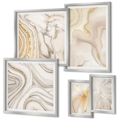 Gallery wall Abstract beige compositions