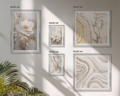Framed photo set Abstract floral motifs, elegance