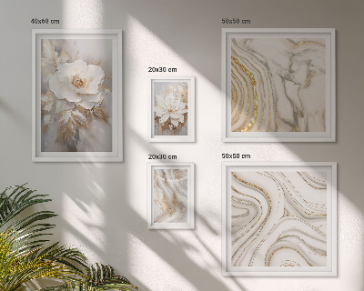 Framed photo set Abstract floral motifs, elegance