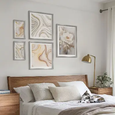 Gallery wall floral abstract elegance motifs
