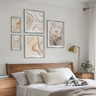 Gallery wall Floral motifs abstract elegance