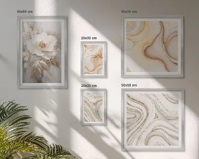 Gallery wall floral abstract elegance motifs