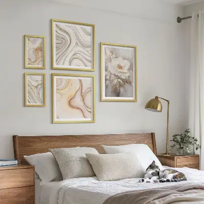 Gallery wall floral abstract elegance motifs