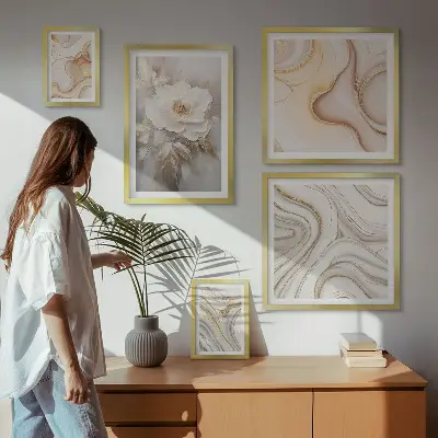 Gallery wall floral abstract elegance motifs