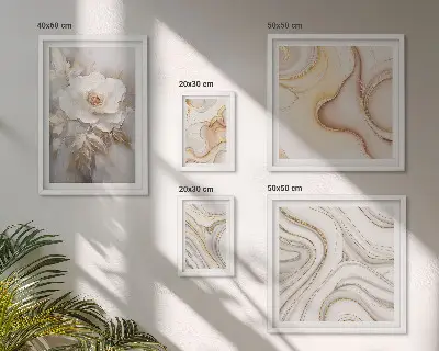 Gallery wall floral abstract elegance motifs