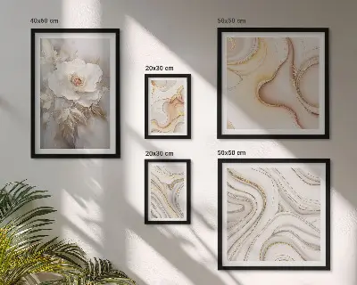 Gallery wall floral abstract elegance motifs