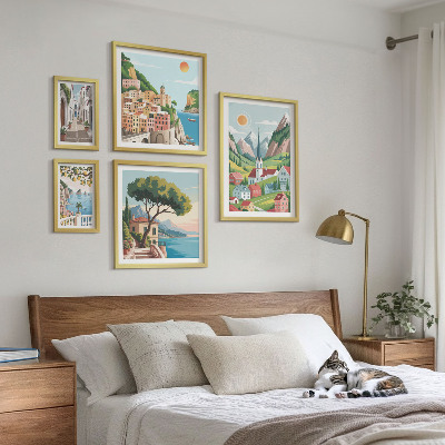 Framed photo set Charming mountains and towns