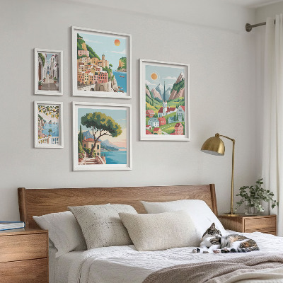 Framed photo set Charming mountains and towns