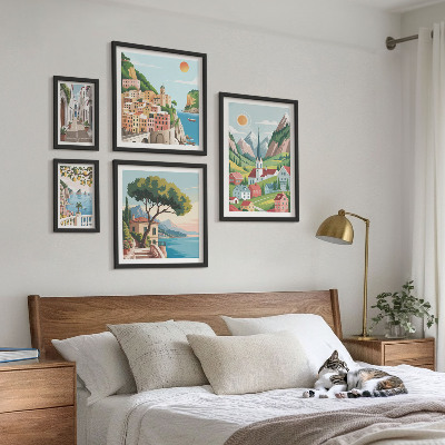 Framed photo set Charming mountains and towns