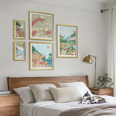 Set of 5 wall art pieces Charming landscapes for relaxation