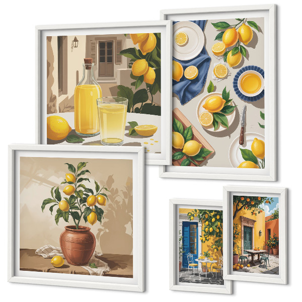 Gallery wall Lemon Mediterranean Ideas