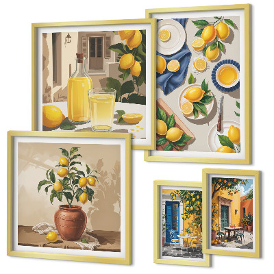 Gallery wall Lemon Mediterranean Ideas