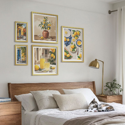 Gallery wall Lemon Mediterranean Ideas