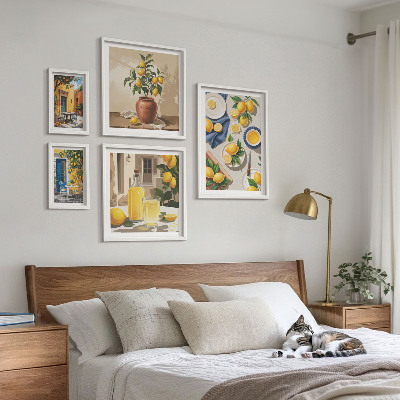Gallery wall Lemon Mediterranean Ideas