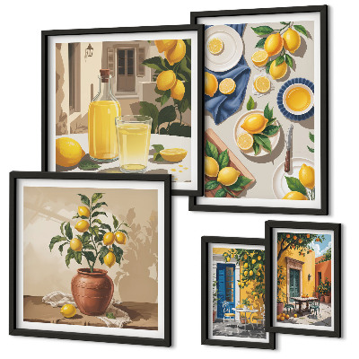 Gallery wall Lemon Mediterranean Ideas