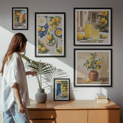 Gallery wall Lemon Mediterranean Ideas