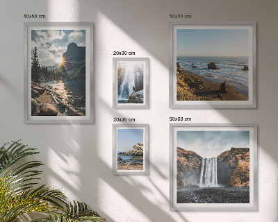 Framed photo set Landscapes waterfalls beaches