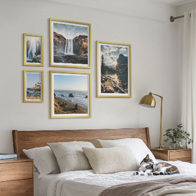 Framed photo set Landscapes waterfalls beaches