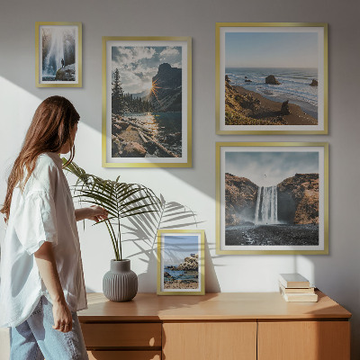 Framed photo set Landscapes waterfalls beaches