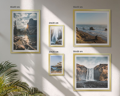 Framed photo set Landscapes waterfalls beaches