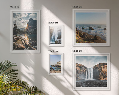 Framed photo set Landscapes waterfalls beaches
