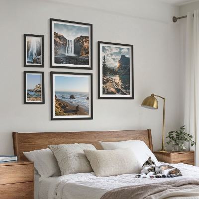 Framed photo set Landscapes waterfalls beaches
