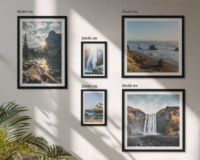 Framed photo set Landscapes waterfalls beaches