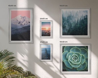 Set of 5 wall art pieces Landscapes mountains sea boho