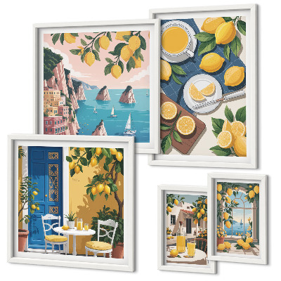 Gallery wall Lemon freshness boho summer