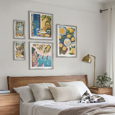 Gallery wall Lemon freshness boho summer