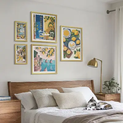 Gallery wall lemon freshness boho summer style