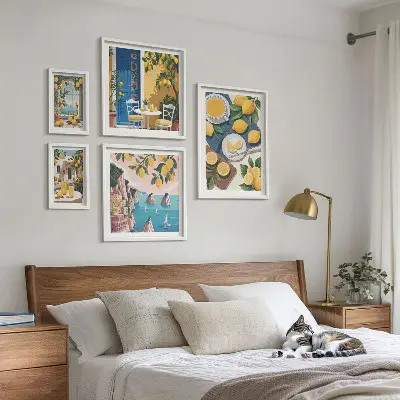 Gallery wall lemon freshness boho summer style