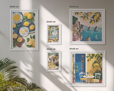 Gallery wall Lemon freshness boho summer