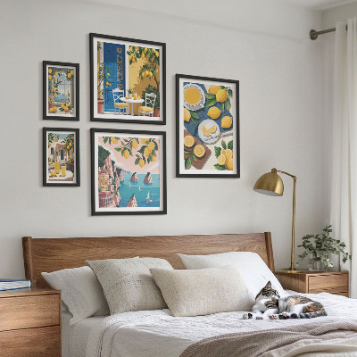 Gallery wall Lemon freshness boho summer