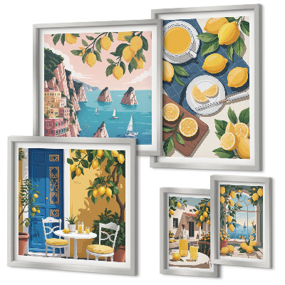 Gallery wall Lemon freshness boho summer
