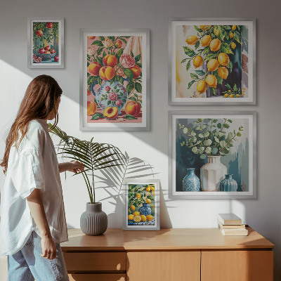 Gallery wall Fruity floral compositions